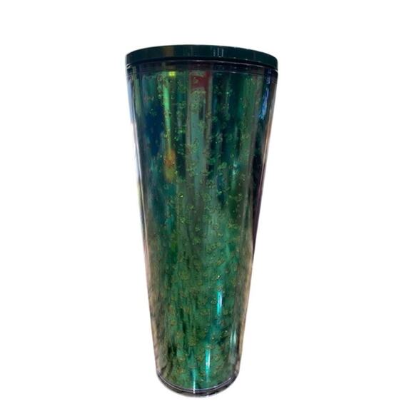 Starbucks 2019 Green Glitter 24 oz Cold Cup Venti Tumbler - Picture 3 of 4